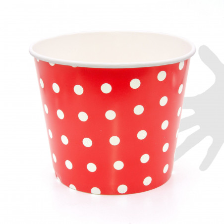 Secchio per popcorn a pois