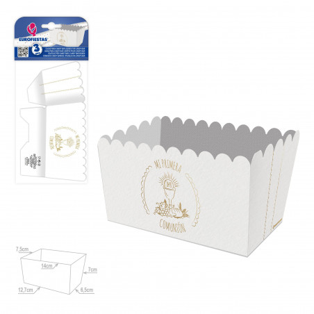 Scatola rettangolare di popcorn comunione still life calice oro