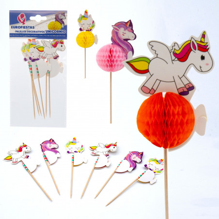 Bastoncini decorativi unicorno