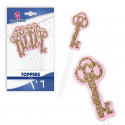 Coprichiave con bordo rosa