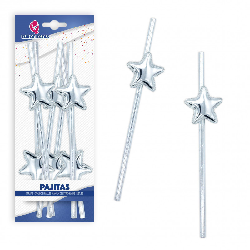 "Straws stella argento"
