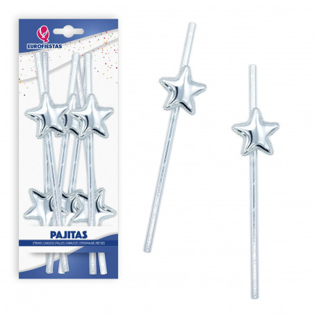 "Straws stella argento"