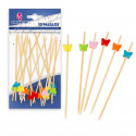 20 stecchini 12 cm farfalle colorate