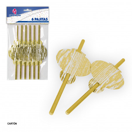 Collezione cannucce venature dorate