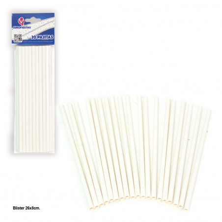 20 cannucce bianche