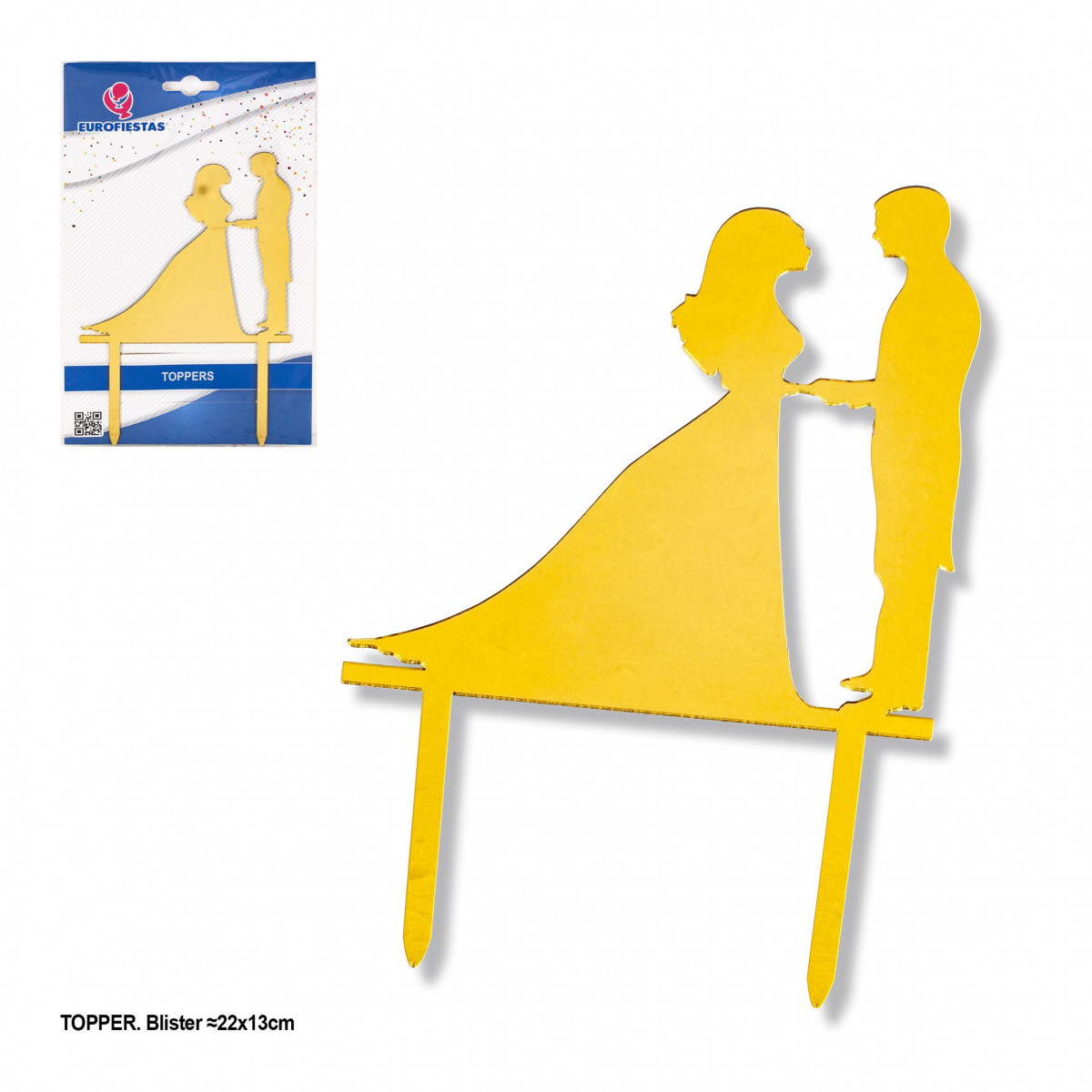 Topper per matrimonio oro liscio