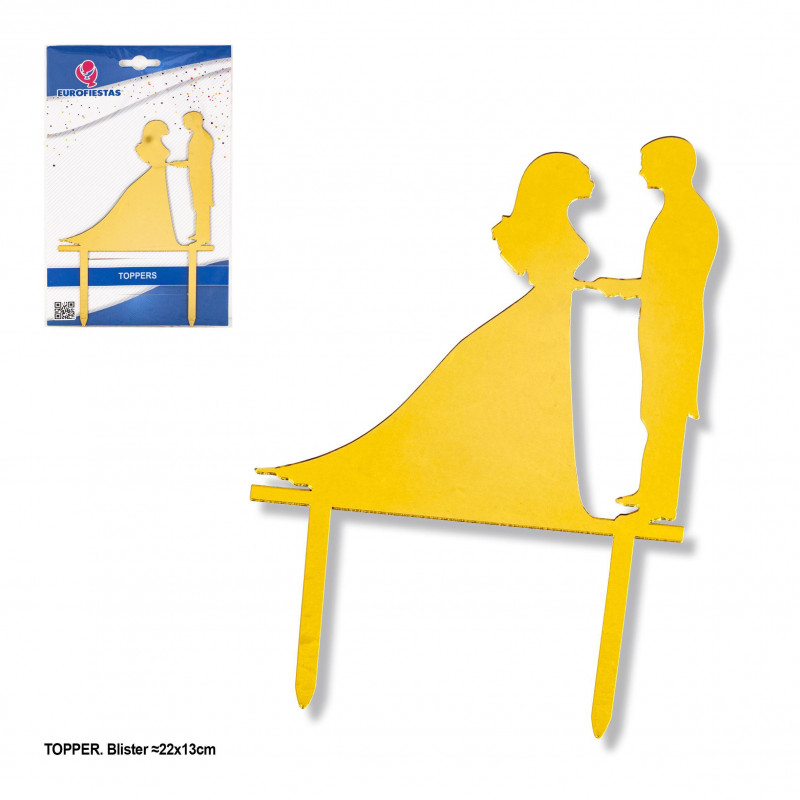 Topper per matrimonio oro liscio