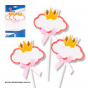 Toppers nuvola corona rosa