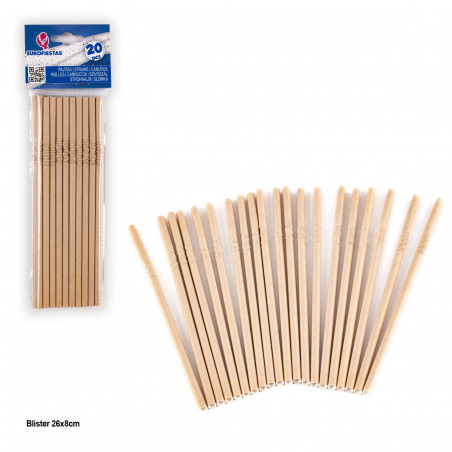Cannucce lisce marrone chiaro 20pz