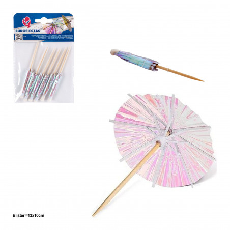 Topper ombrello trasparente 6pz
