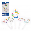Topper unicorni colori vivaci 5pcs