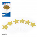 Topper stelle glitter oro 6 pezzi