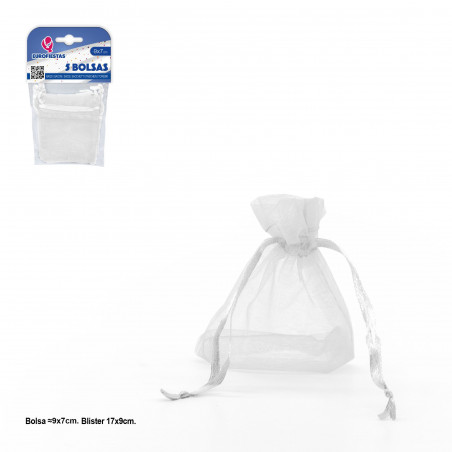Borsa in poliestere 5 90x70mm bianca