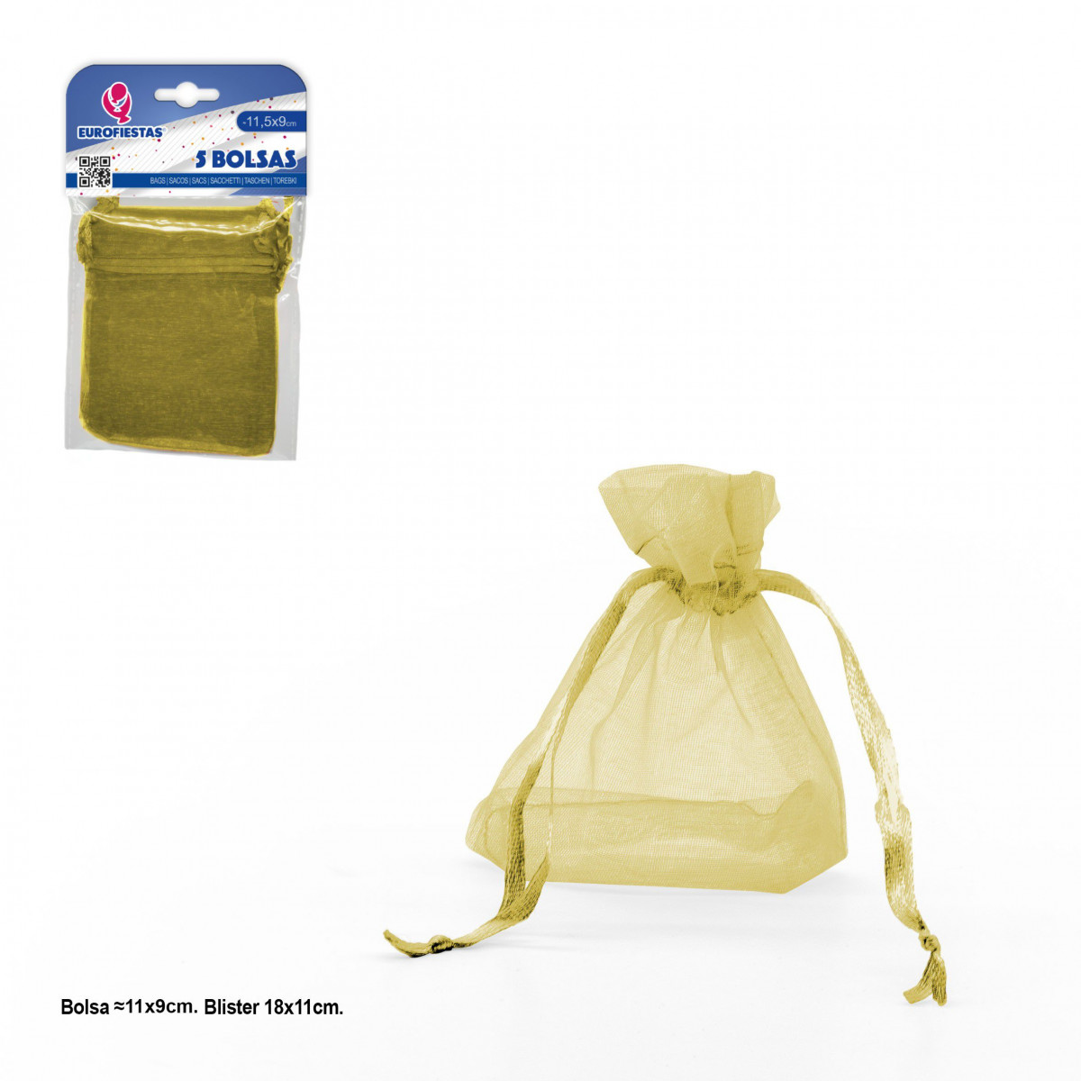 Sacco in poliestere 5 115x90mm oro