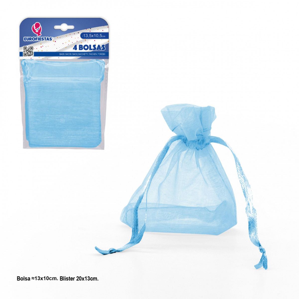 Borsa in poliestere 4 135x105mm celeste