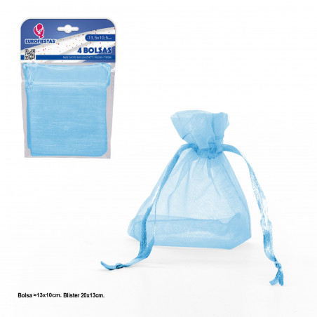 Borsa in poliestere 4 135x105mm celeste