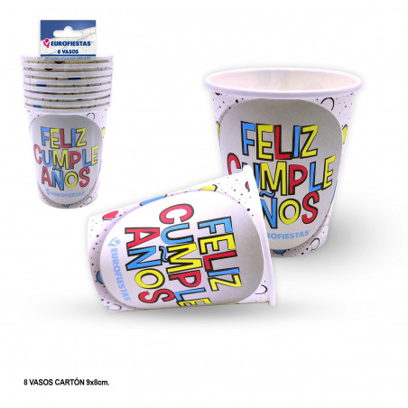 Vaso collezione pois colori buon compleanno