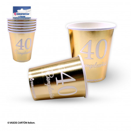 Bicchiere da collezione oro per il 40° compleanno