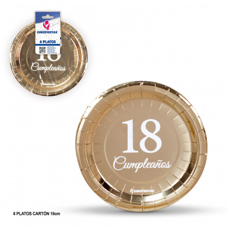 Piatto 18cm collezione oro 18° compleanno