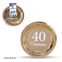 Piatto 18cm collezione oro 40° compleanno