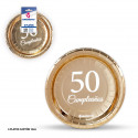 Piatto 18cm collezione oro 50° compleanno