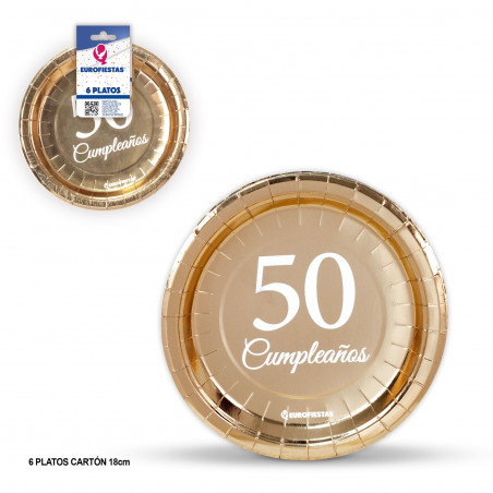 Piatto 18cm collezione oro 50° compleanno
