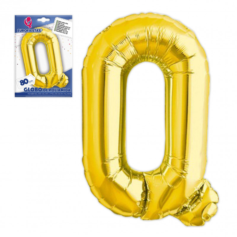 Globo foil letter q altezza 80 cm.
