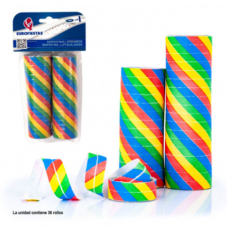 Stelle filanti arcobaleno 36 rotoli