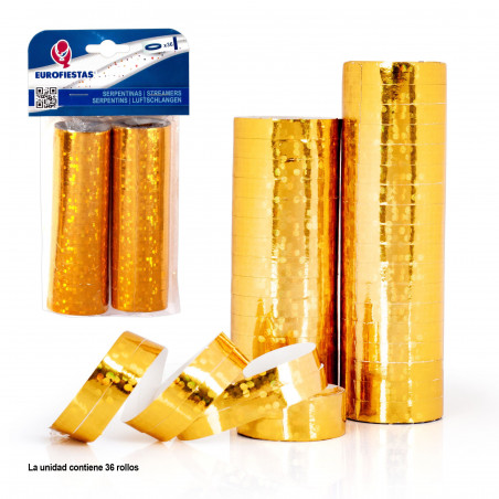 Serpentine 36 rotoli olografici punti oro