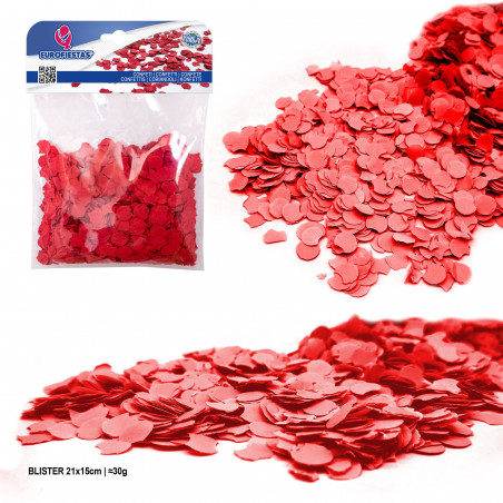 Blister di confetti 30gr rosso
