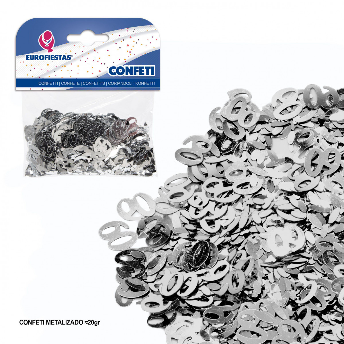 Coriandoli scintillanti 60 argento