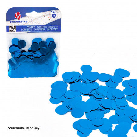 Coriandoli metallici 15mm 15g blu