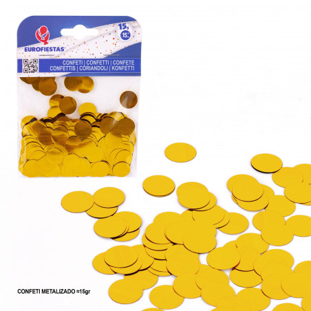 Coriandoli metallici 15mm 15g oro