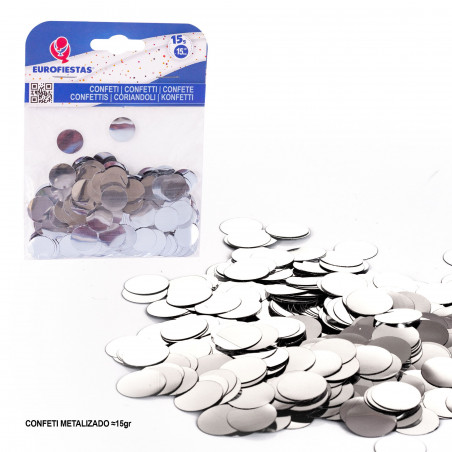 Coriandoli metallici 15mm 15g argento