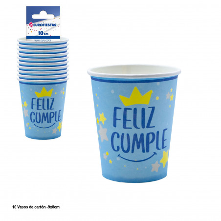 Vaso da collezione felice compleanno blu
