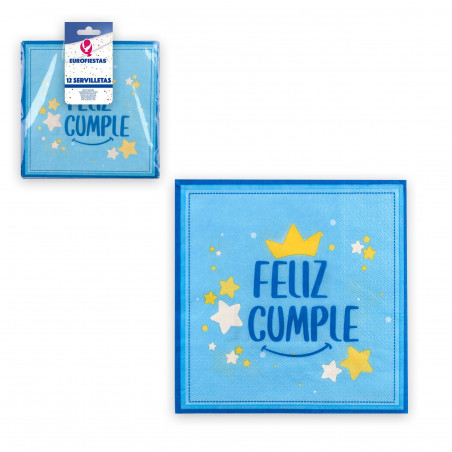 Tovagliolo collezione buon compleanno blu