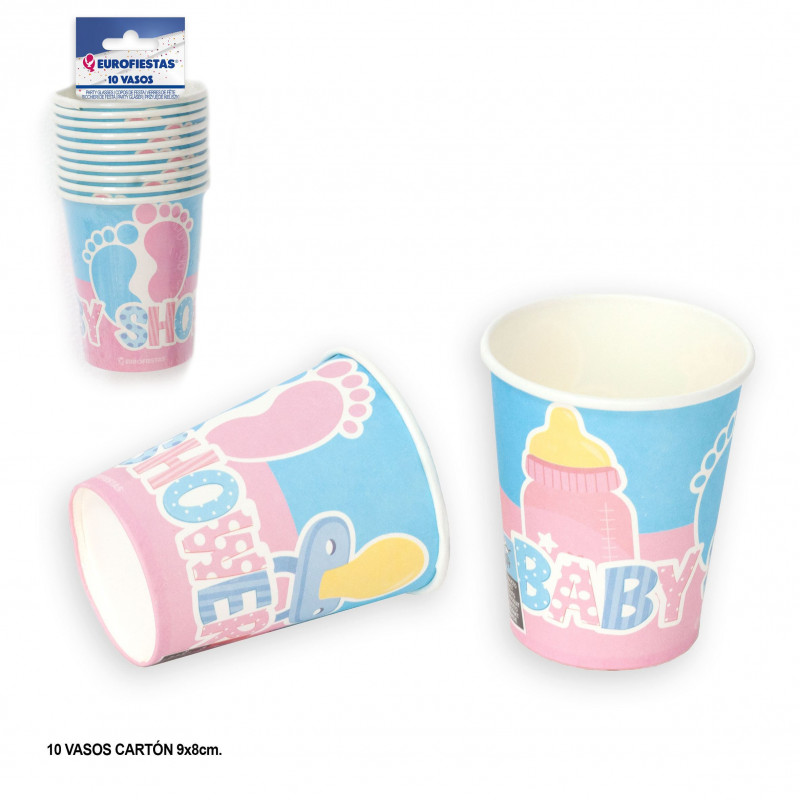 Vaso baby shower color pastello