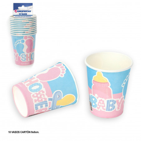 Vaso baby shower color pastello