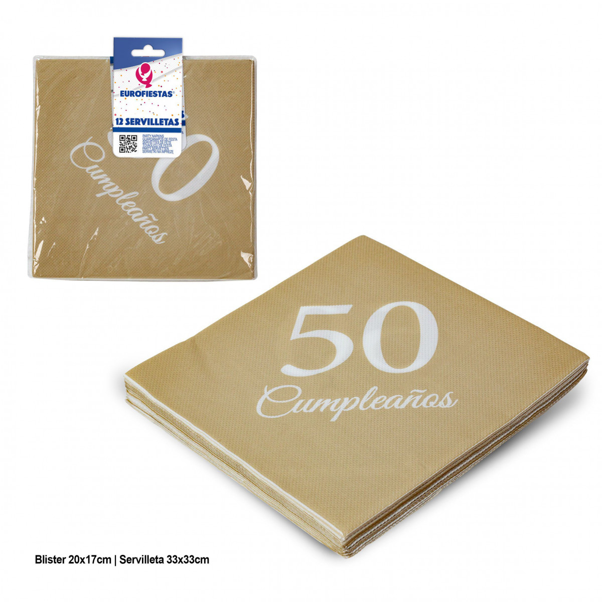 Tovaglioli collezione oro 50° compleanno