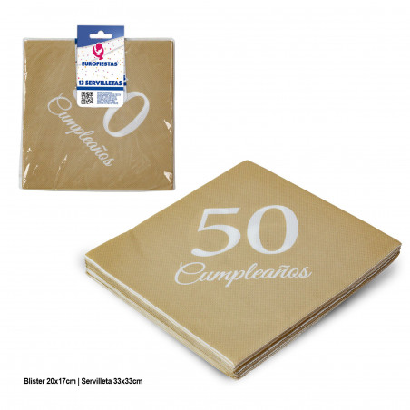 Tovaglioli collezione oro 50° compleanno