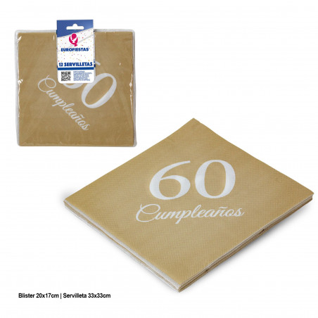 Tovaglioli collezione oro 60° compleanno