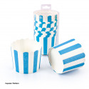 Stampo per cupcake 12pz 70x55mm strisce blu