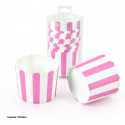 Stampo per cupcake 12pz 70x55mm strisce rosa