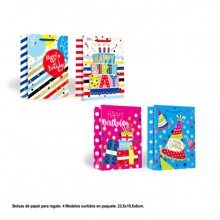 Borsa happy birthday classica 4 modelli piccola