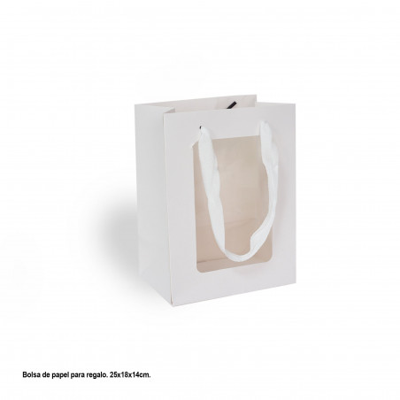 Borsa finestra bianca media