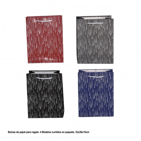Borsa stampata classica pioggia 320x260x100mm 4ms