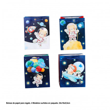 Borsa 3D orsetto astronauta 240x180x85mm 4ms