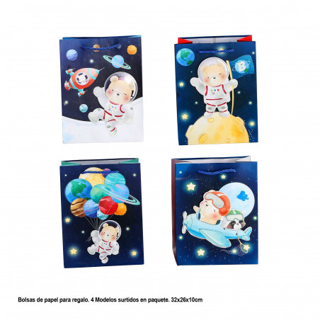 Borsa 3D orsetto astronauta 320x260x100mm 4ms