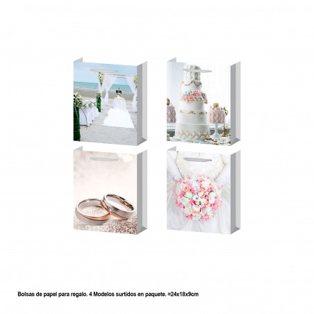 Borsa immagini matrimonio 240x180x85mm 4ms peq