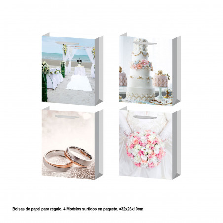Borsa immagini matrimonio 320x260x100mm 4ms med